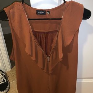 Burnt orange zipper top